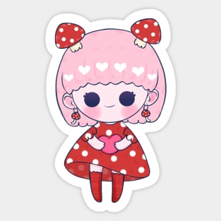 Mashroom Girl Sticker